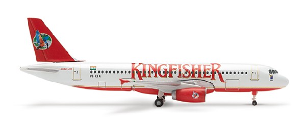 502238 Herpa Kingfisher Airlines / キングフィッシャー航空 A320 VT-KFA 1:500 完売しました。