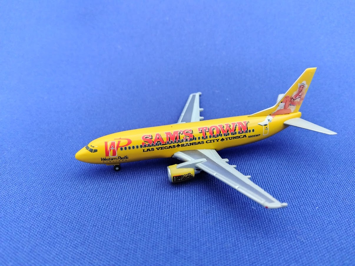 505376 Herpa CLUB MODELS Western Pacific Airlines / ウエスタン・パシフィック航空 B737-300 SAM'S TOWN 1:500 メーカー完売