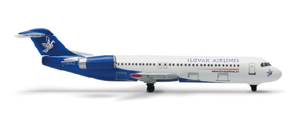 509367 Herpa Slovak Airlines / スロバキア航空 F-100 OM-AAC 旧ギヤ 1:500 完売しました。