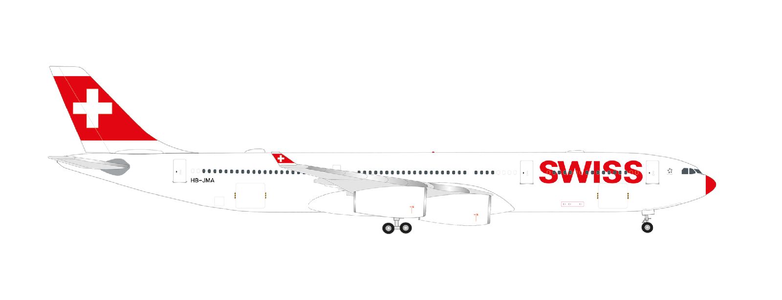 538183 Herpa Swiss International Air Lines / スイス国際航空 A340-300 HB-JMA "LxAirDeer""Frauenfield" 1:500