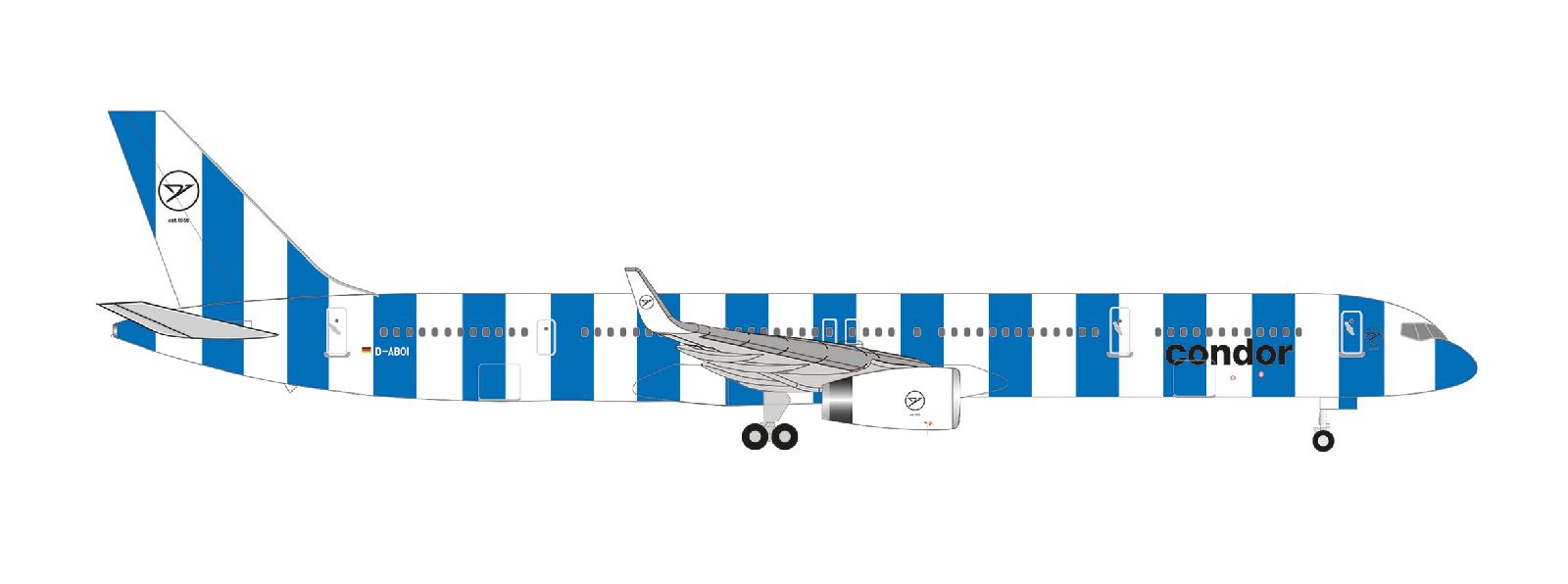 538619 Herpa Condor / コンドル航空 B757-300 D-ABOI Sea 1:500