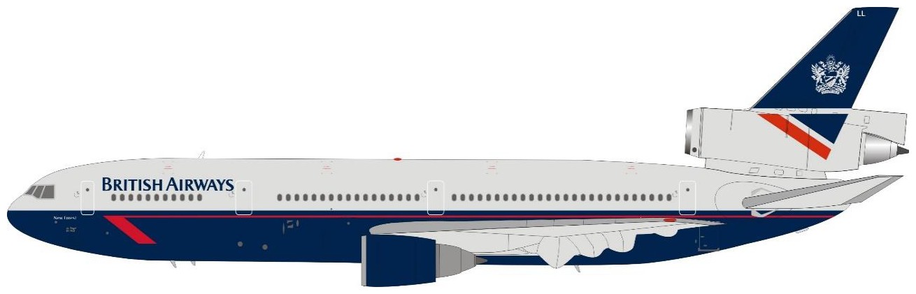ARDBA26 ARD200 British Airways / 英国航空 ブリティッシュ・エアウェイズ  DC-10-30 G-MULL 1:200 完売しました。