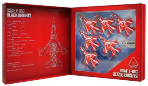 AST01A Calibre Wings Singapore Air Force / シンガポール空軍 F-16C ブラックナイツ 6機ｾｯﾄ 1:144 メーカー完売