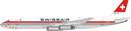 B862HB0318 B-Models Swissair / スイス航空 DC-8-62 HB-IDI 1:200 スタンド付 メーカー完売