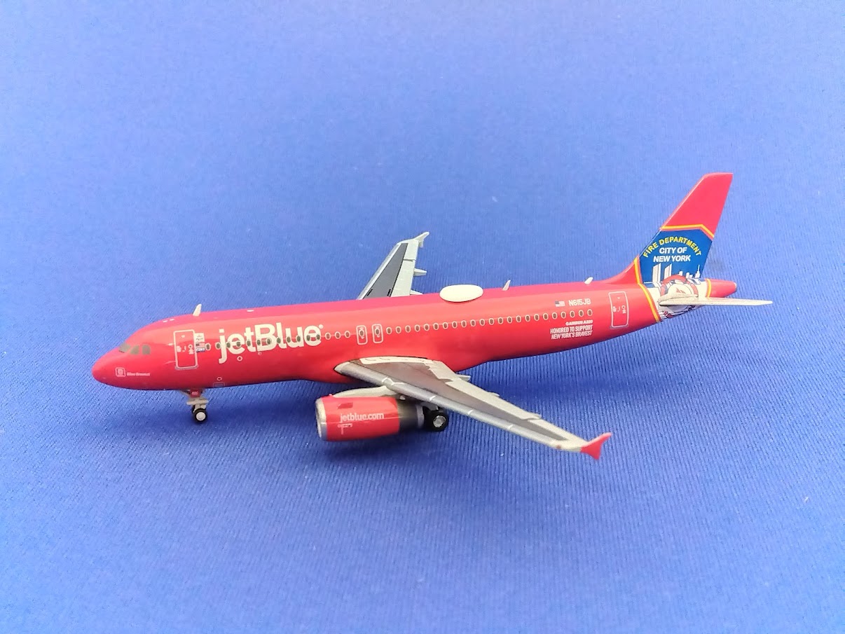 GJJBU1508 航空会社オフィシャルモデル GEMINI JETS JetBlue Airways / ジェットブルー航空 A320 N615JB FIRE DEPARTMENT 1:400 メーカー完売