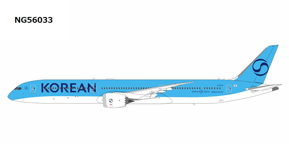NG56033 NG MODELS Korean Air / 大韓航空 2025's livery B787-10 HL8515 1:400 お取り寄せ