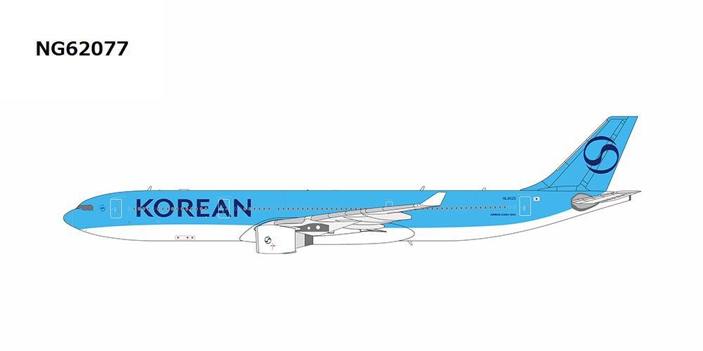 NG62077 NG MODELS Korean Air / 大韓航空 2025's livery A330-300 HL8025 1:400 完売しました。