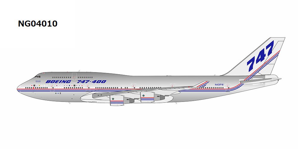 NG04010 NG MODELS Boeing / ボーイングカラー Boeing house colors B747-400 N401PW 1:400 完売しました。