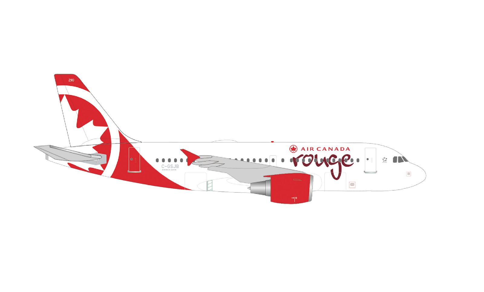 538701 Herpa Air Canada Rouge / エアカナダ・ルージュ A319 C-GSJB 1:500 完売しました。
