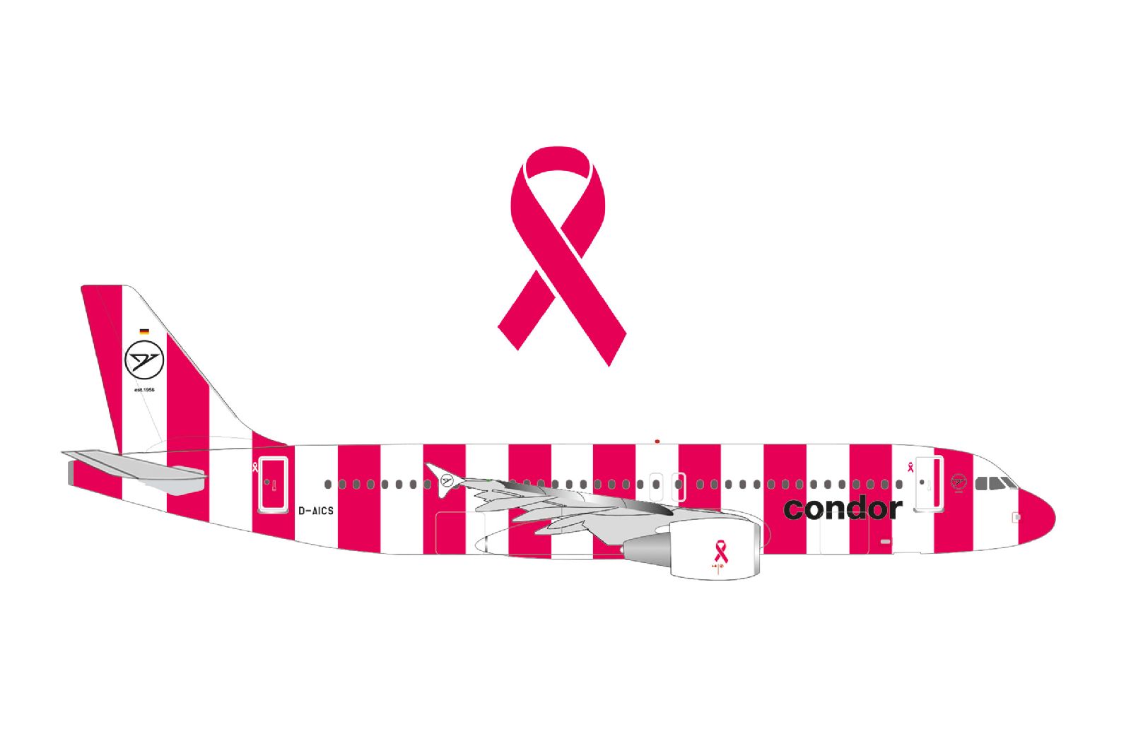 538732 Herpa Condor / コンドル航空 A320 D-AICS FlyPink Plane 1:500 お取り寄せ