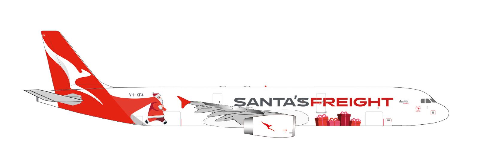 538817 Herpa Qantas Freight / カンタス・フライト A321P2F VH-XF4 Santa's Freight 1:500