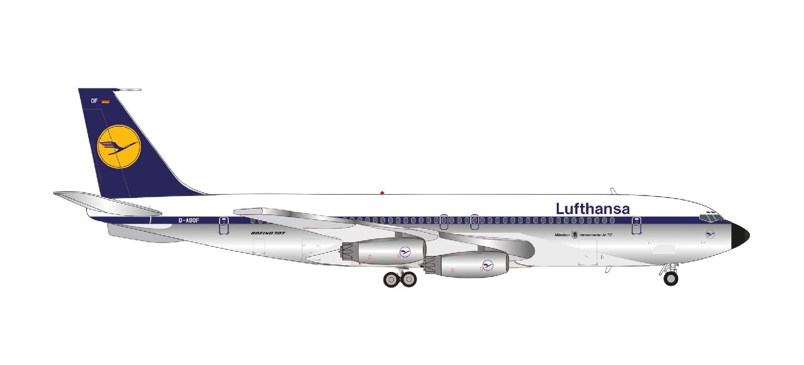 573702 Herpa Lufthansa / ルフトハンザドイツ航空 B707-400  D-ABOF München 1:200 予約