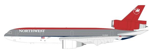 B103NW211 B-MODELS Northwest Airlines / ノースウエスト航空 DC10-40 N149US スタンド付 1:200 完売しました。