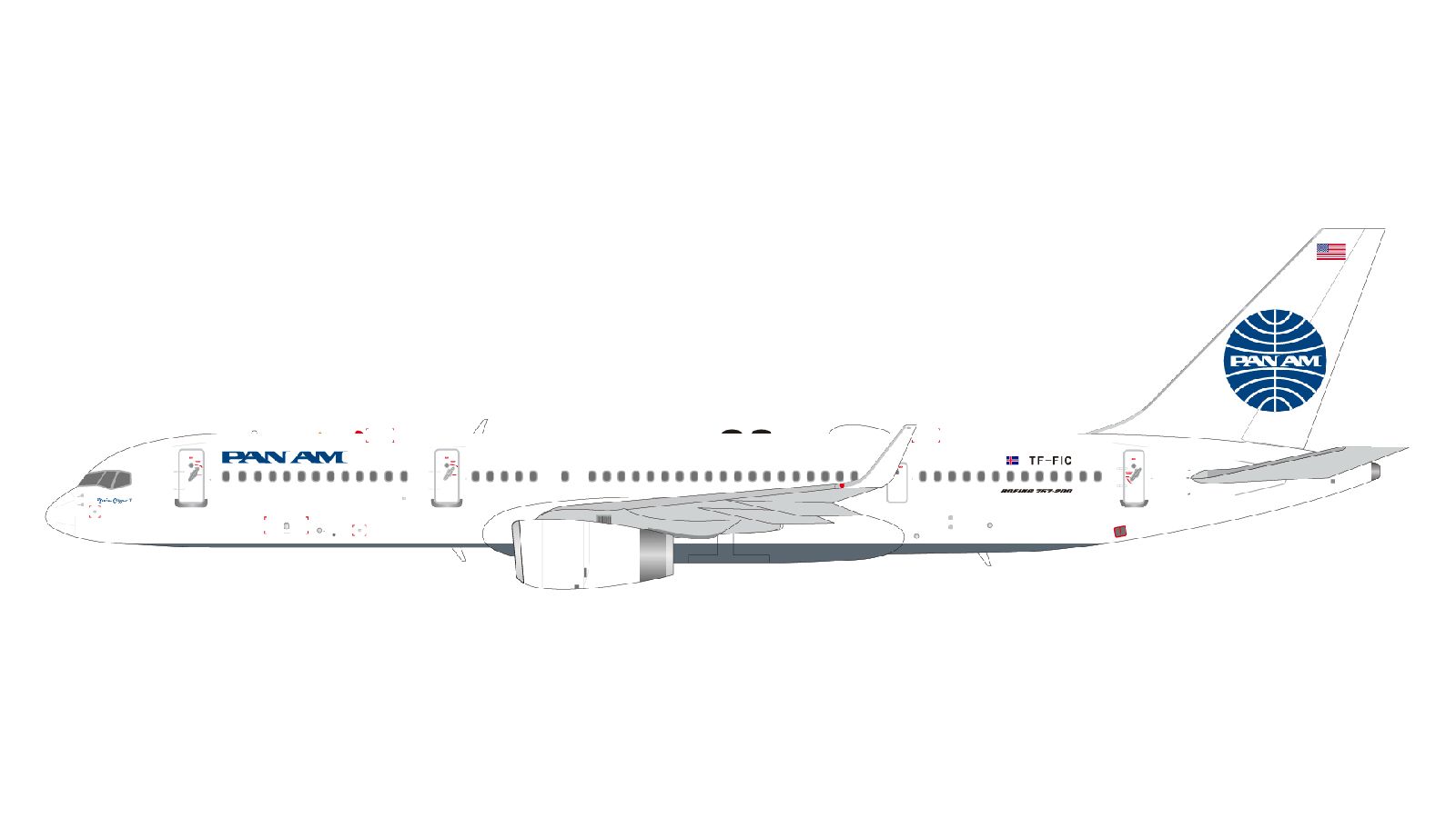 G2PAA1474 GEMINI 200 Pan American Airways / パンアメリカン航空 B757-200W TF-FIC Yankee Clipper II スタンド付 1:200 お取り寄せ