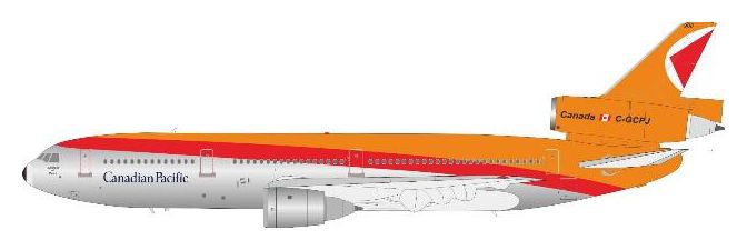 103CP1025P IN Flight200 Canadian Pacific / カナダ太平洋航空 Polished DC-10-30 C-GCPJ スタンド付き 1:200 メーカー完売