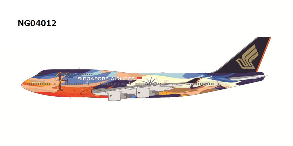 NG04012 NG MODELS Singapore Airlines / シンガポール航空 Tropical livery B747-400 9V-SPK 1:400 完売しました。