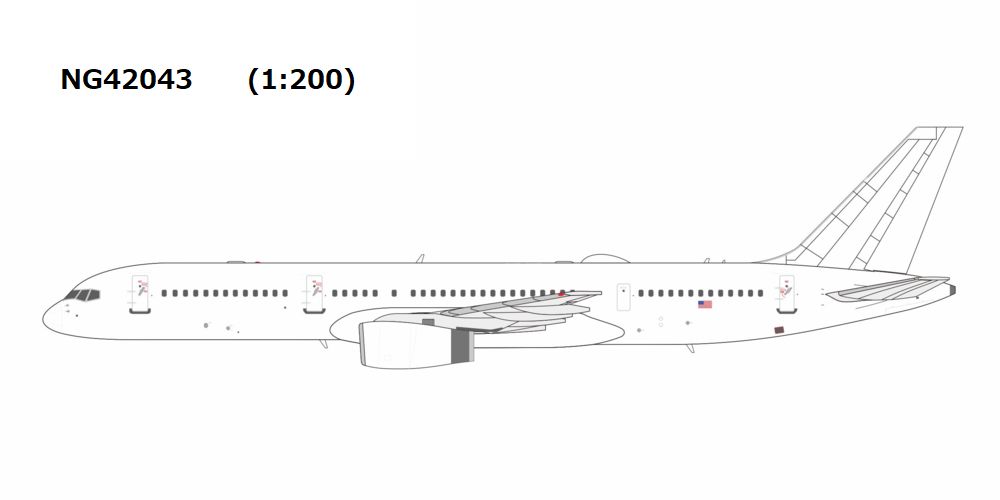 NG42043 NG MODELS U.S. Air Force / アメリカ空軍 C-32B (B757-200) 00-9001 1:200 完売しました。