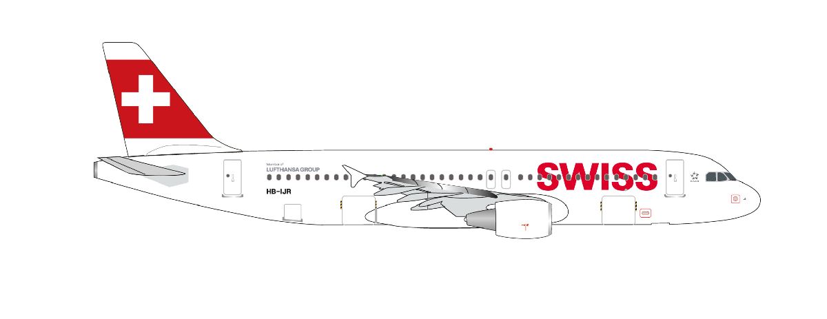 538763 Herpa Swiss International Air Lines / スイス国際航空 A320 HB-IJR Avenches 1:500 予約