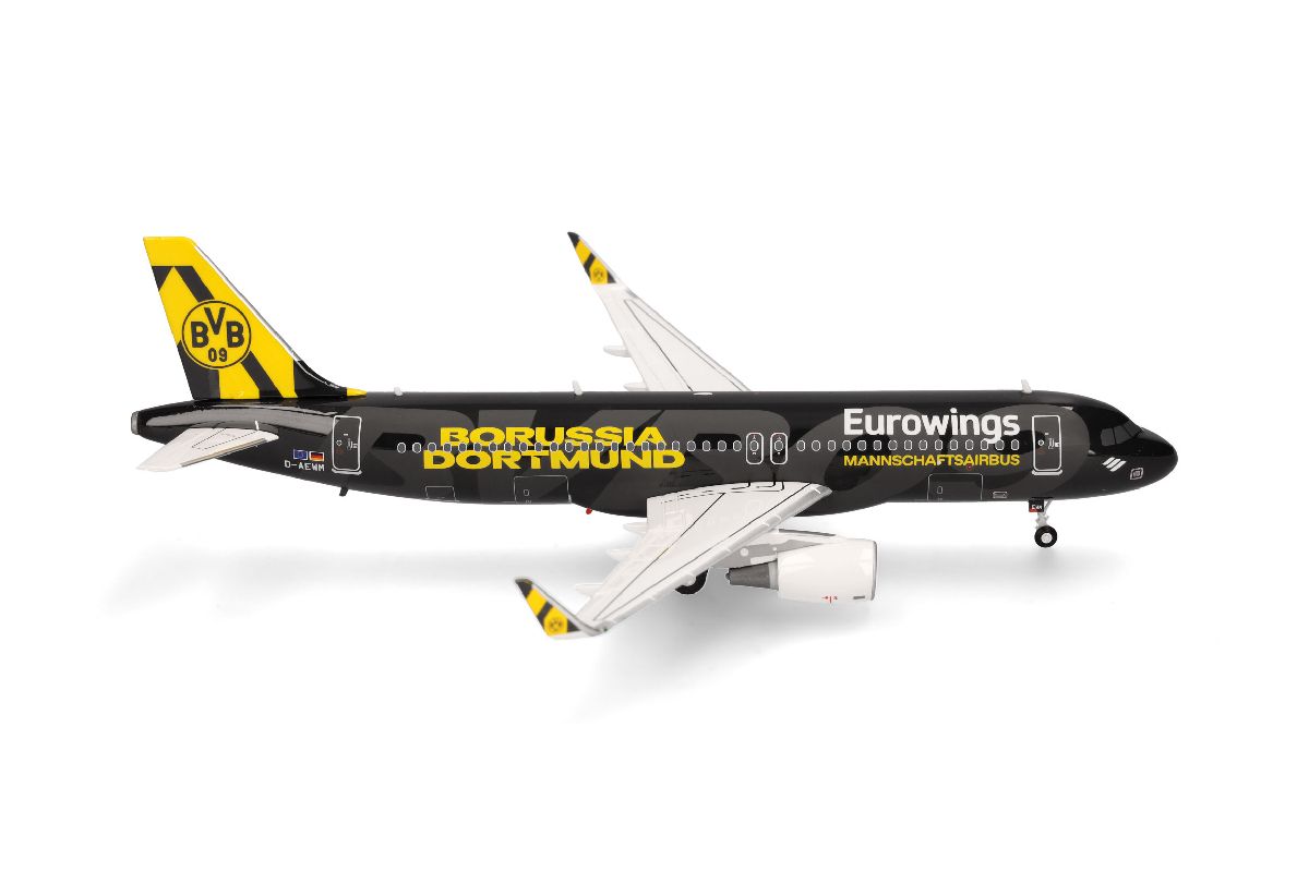 573764 Herpa Eurowings / ユーロウイングス A320 D-AEWM "BVB Mannschaftsairbus" (2025) 1:200 お取り寄せ