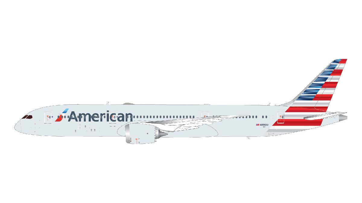 G2AAL1411 GEMINI 200 American Airlines / アメリカン航空 B787-9 N836AA  スタンド付 1:200 お取り寄せ