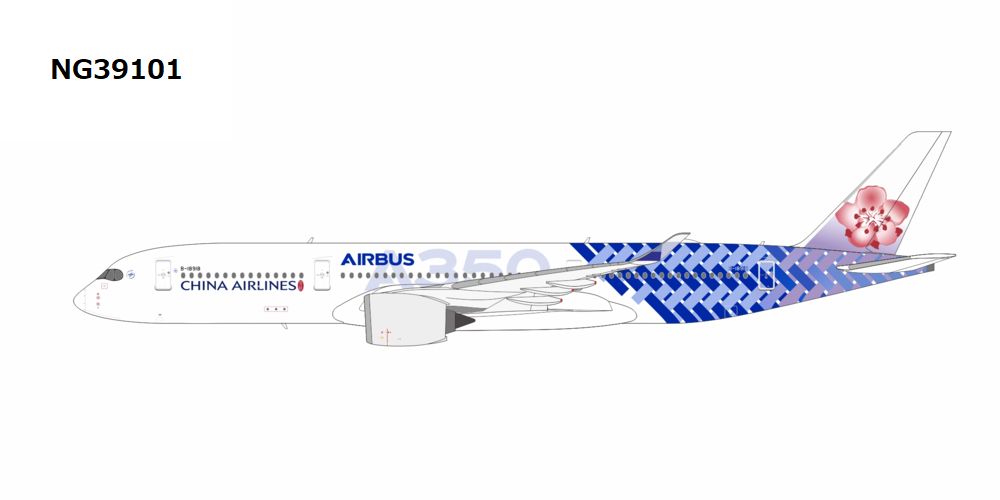 NG39101 NG MODELS China Airlines / 中華航空/チャイナエアライン Carbon fibre livery A350-900 B-18918 1:400 お取り寄せ