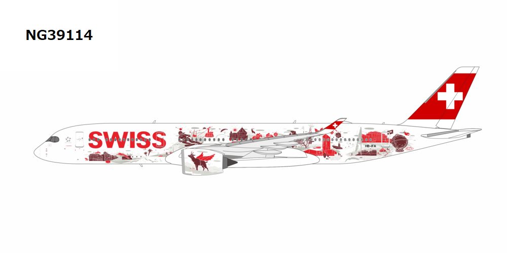 NG39114 NG MODELS Swiss International Air Lines / スイス国際航空 Wanderlust A350-900 HB-IFA 1:400 完売しました。