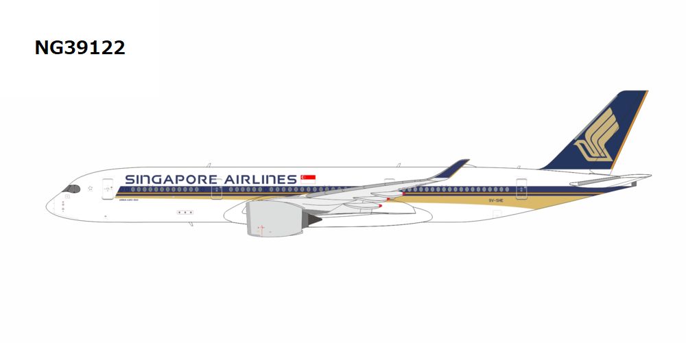 NG39122 NG MODELS Singapore Airlines / シンガポール航空 A350-900 9V-SHE 1:400 完売しました。