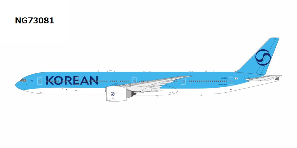 NG73081 NG MODELS Korean Air / 大韓航空 2025's livery B777-300ER HL7202 1:400 完売しました。
