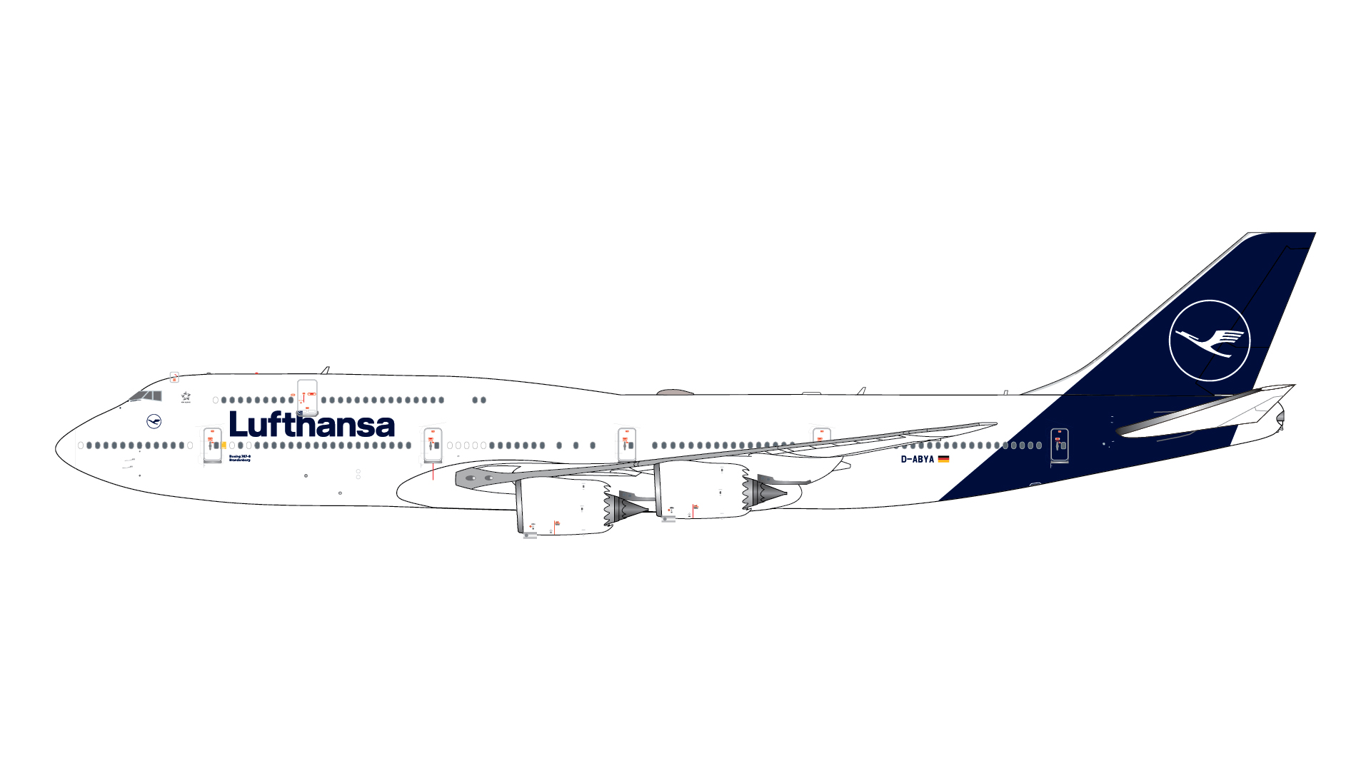 GJDLH2209 GEMINI JETS Lufthansa / ルフトハンザドイツ航空 B747-8 D-ABYA 1:400 メーカー完売