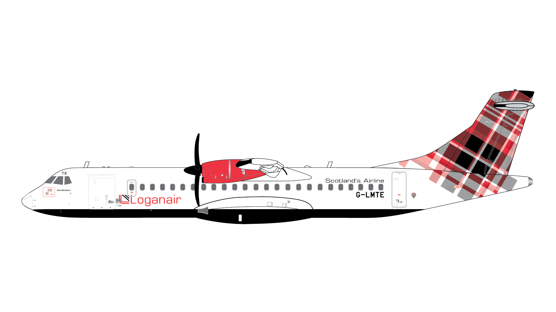 GJLOG2308 GEMINI JETS Loganair / ローガンエアー red livery ATR 72-600 G-LMTE 1:400