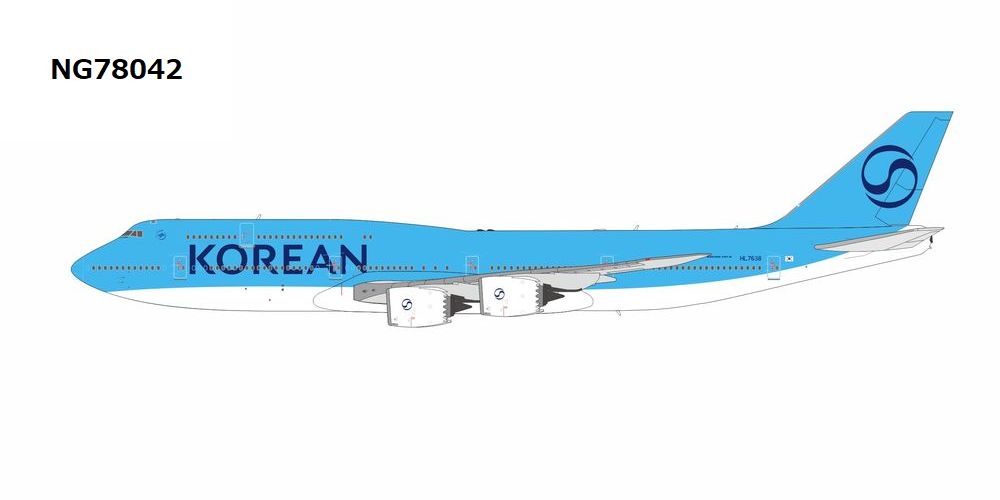 NG78042 NG MODELS Korean Air / 大韓航空 2025's livery B747-8 HL7638 1:400 お取り寄せ