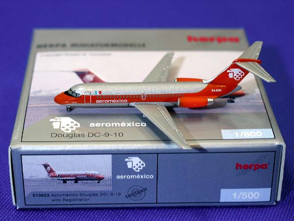 513623 Herpa Aeromexico / アエロメヒコ DC-9-10 XA-SOH 1:500 完売しました。