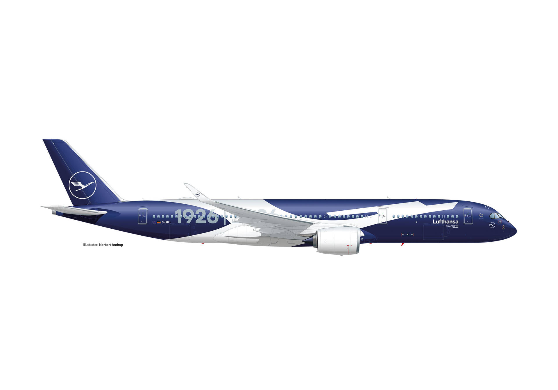539012 Herpa Lufthansa / ルフトハンザドイツ航空 A350-900 D-AIXL "100 Jahre" 1:500 メーカー完売