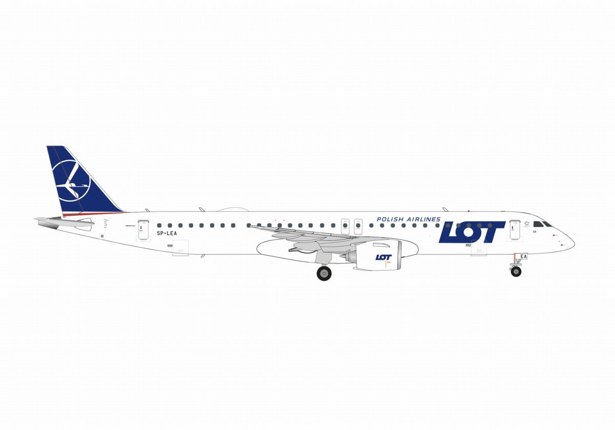 573931 Herpa LOT Polish Airlines / LOTポーランド航空 E195-E2 SP-LEA 1:200 予約
