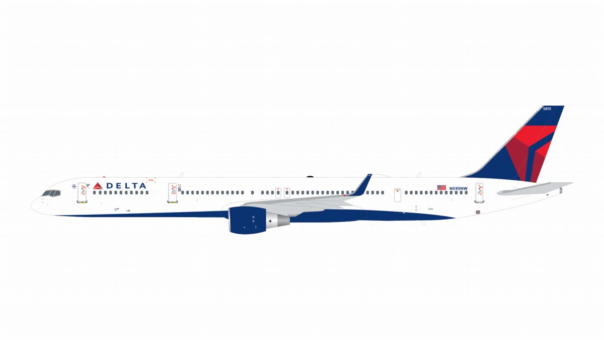 G2DAL1418 GEMINI 200 Delta Air Lines / デルタ航空 B757-300W N595NW  スタンド付 1:200 お取り寄せ