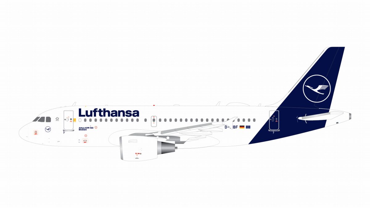 GJDLH2022 GEMINI JETS Lufthansa / ルフトハンザドイツ航空 A319-100 D-AIBF 1:400