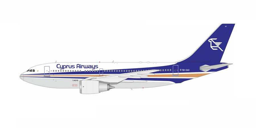 310CY0426 IN Flight200 Cyprus Airways / キプロス航空 A310-200 5B-DAQ スタンド付き 1:200 メーカー完売