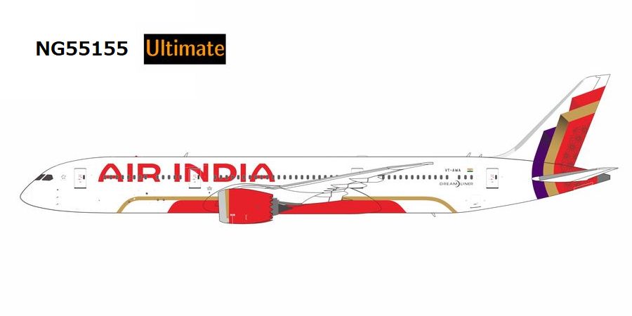 NG55155 NG MODELS ULTIMATE Air India / エア インディア Air India's first 787-9 in new standard livery; with luxurious package B787-9 VT-AWA 1:400 お取り寄せ