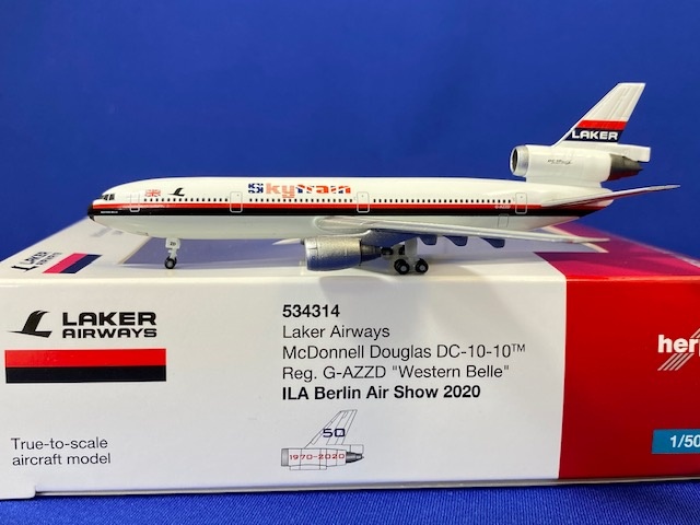 534314 Herpa Laker Airways / レイカー航空 DC-10-10 G-AZZD ILA Berlin Show2020 1:500 完売しました