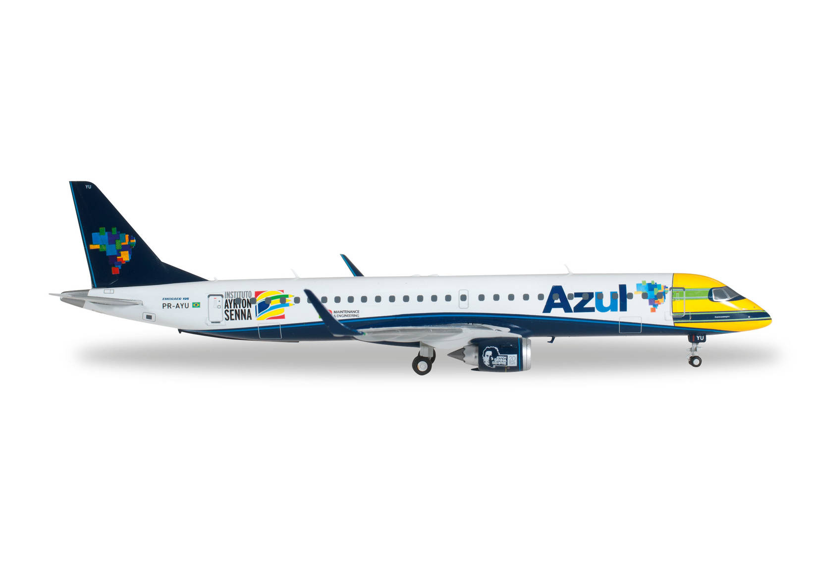 557030 Herpa Azul / アズールブラジル航空 Embraer E195 PR-AYU Ayrton Senna 1:200 メーカー完売