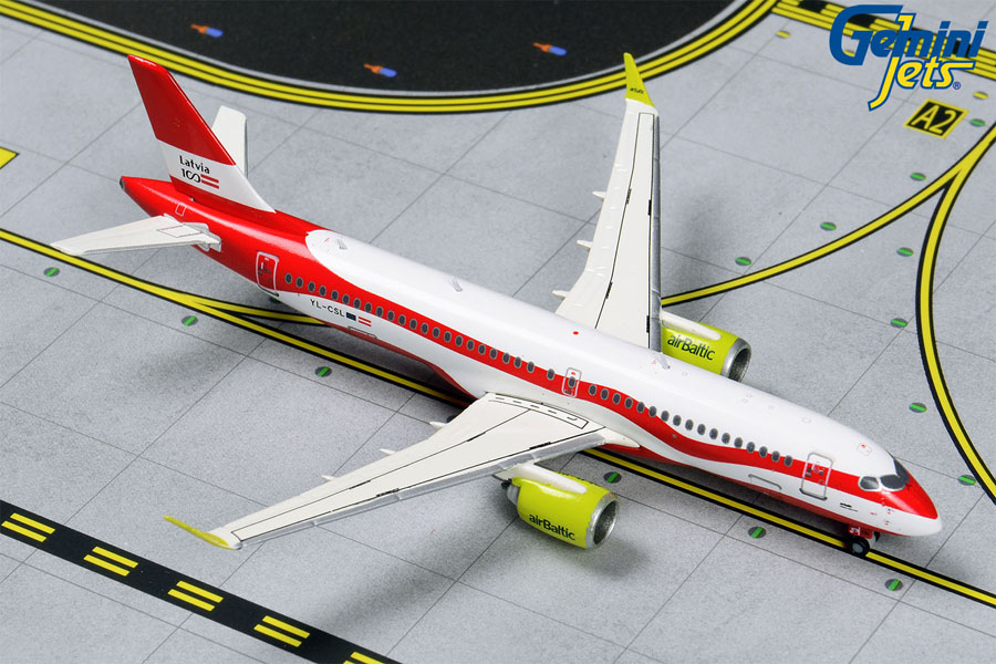 GJBTI1839 GEMINI JETS Air Baltic / エア・バルティック Latvia100 A220-300 YL-CSL 1:400 メーカー完売