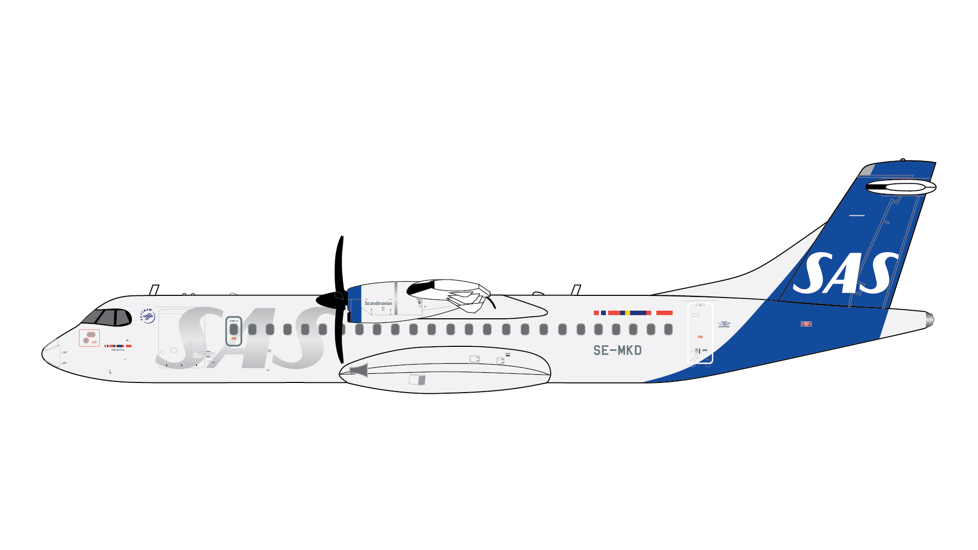 GJSAS2368 GEMINI JETS SAS Scandinavian Airlines / スカンジナビア航空 ATR 72-600 SE-MKD 1:400