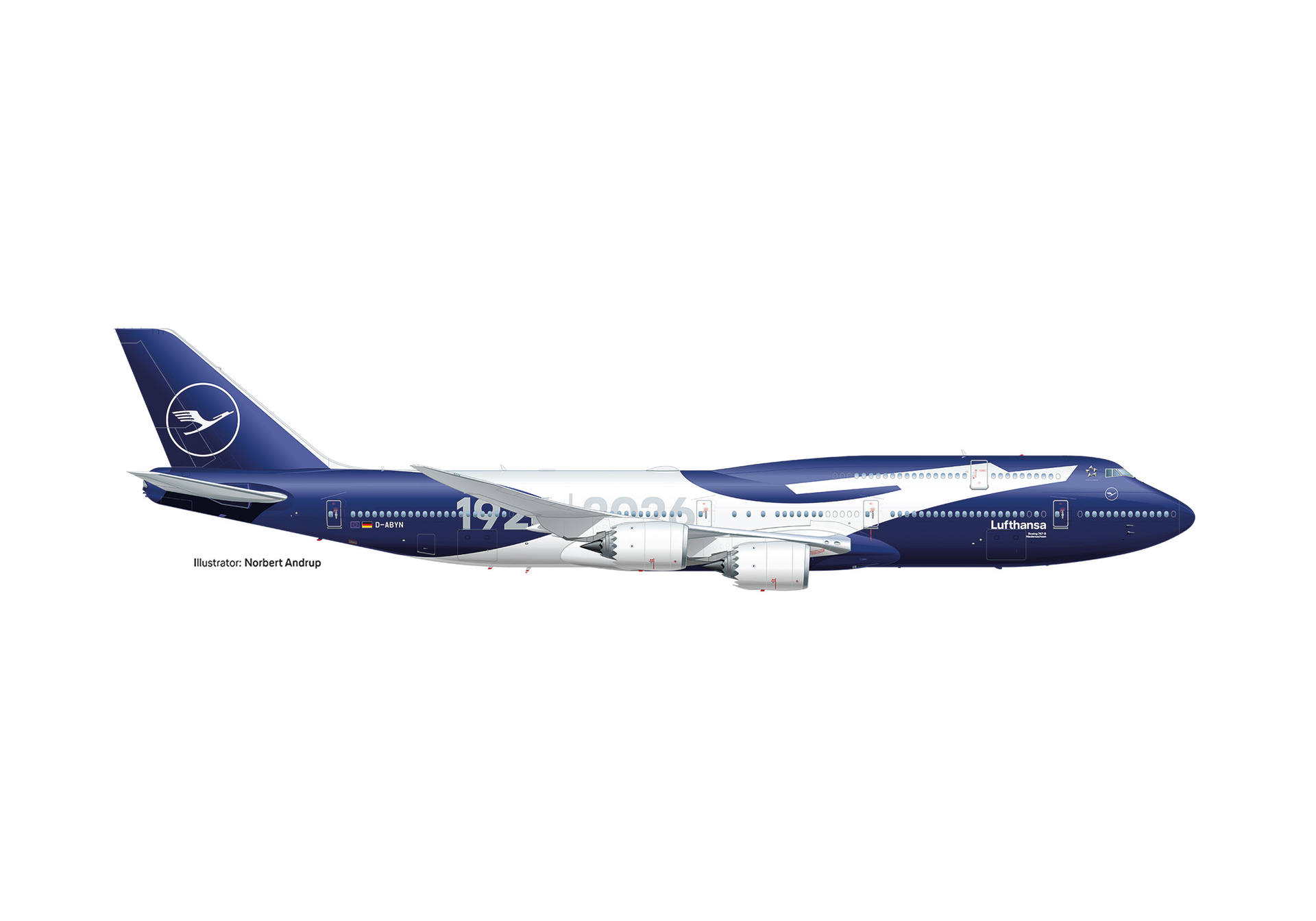 539500 Herpa Lufthansa / ルフトハンザドイツ航空 B747-8 D-ABYN 