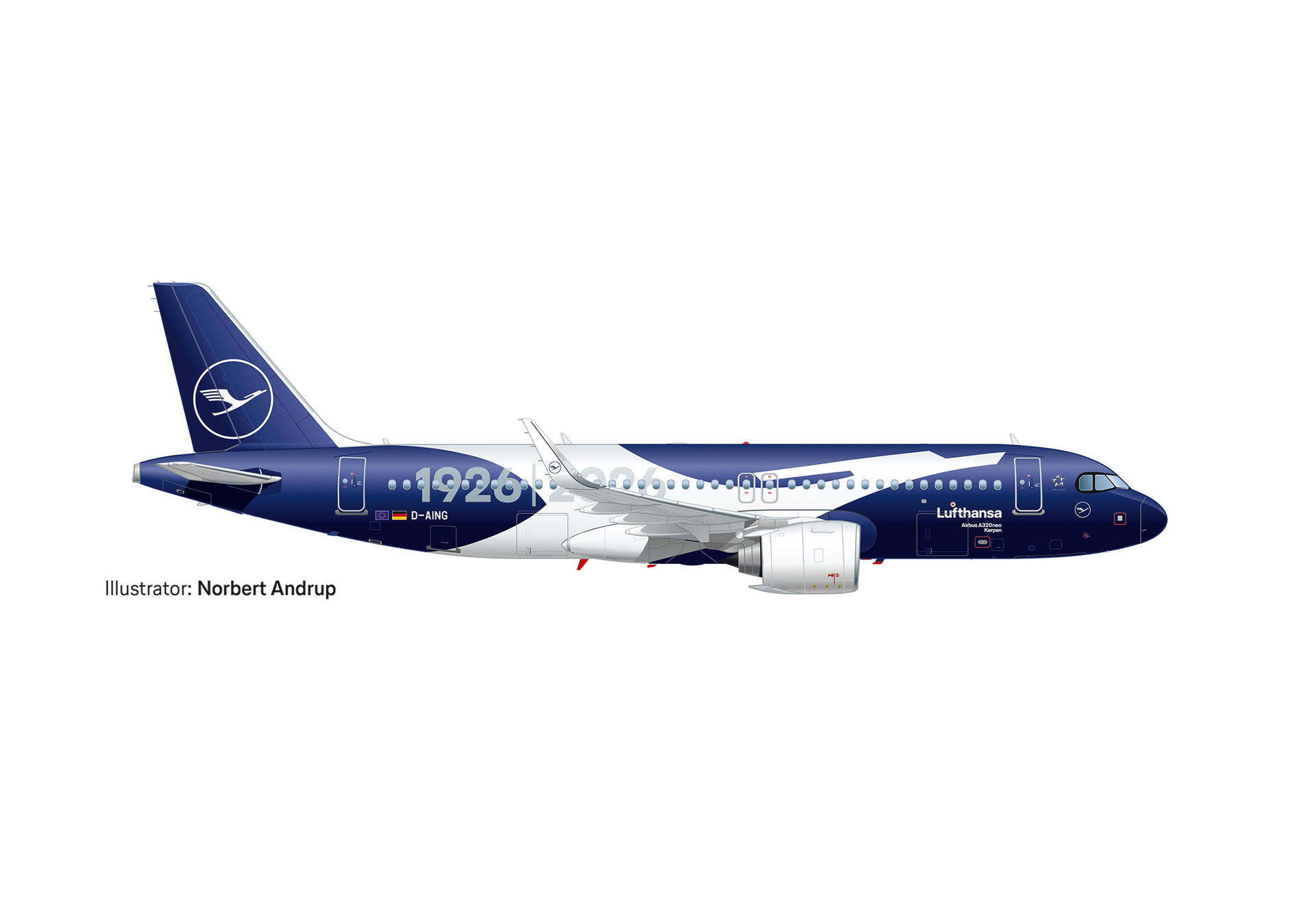 574105 Herpa Lufthansa / ルフトハンザドイツ航空 A320neo D-AING 