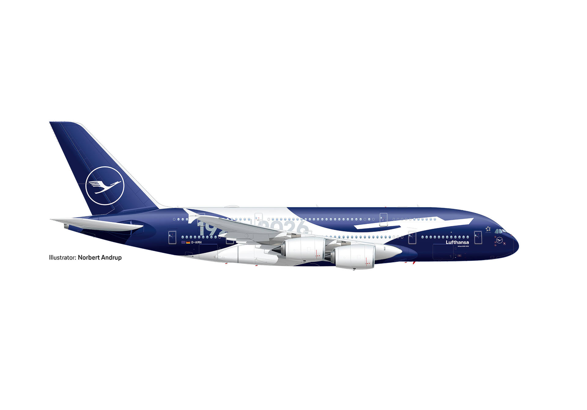 615099 Herpa SNAPFIT Lufthansa / ルフトハンザドイツ航空 A380 D-AIMH 