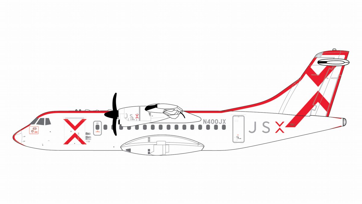 GJJSX2404 GEMINI JETS JSX Air (JetSuiteX) / ジェットスウィートX ATR-42-600 N400JX 1:400