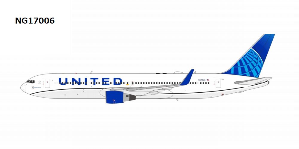 NG17006 NG MODELS United Airlines / ユナイテッド航空 Blue Evolution c/s B767-300ER/w N674UA 1:400