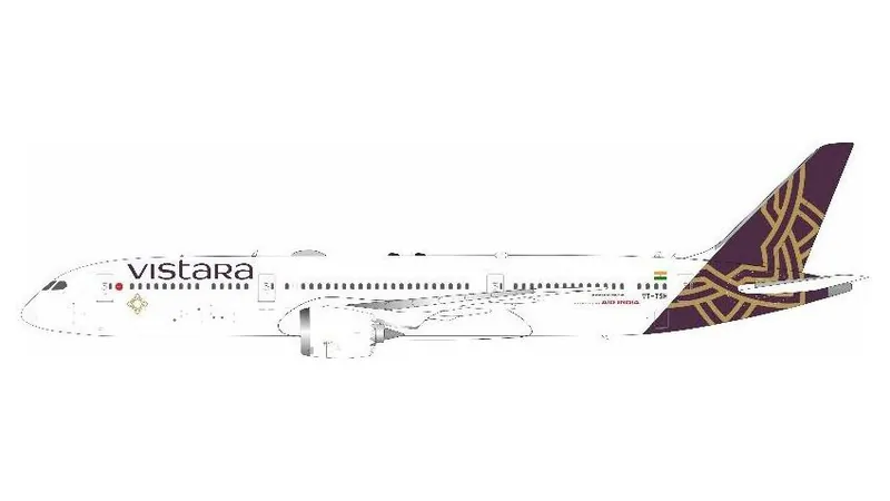 789UK0926 IN Flight200 VISTARA / ビスタラ航空 AIR INDIA 787-9 VT-TSH スタンド付き 1:200 予約