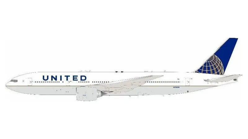 772UA0826 IN Flight200 United Airlines / ユナイテッド航空 777-200 N78002 スタンド付き 1:200 予約