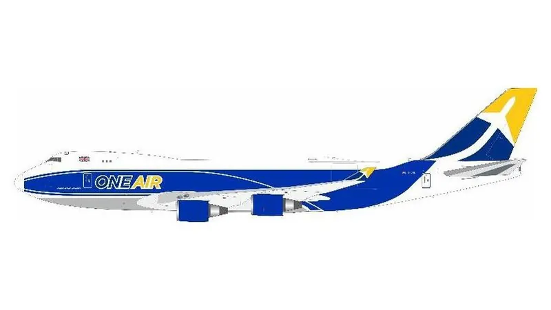 744HC0526 IN Flight200 One Air / ワン・エア 747-400ER G-ONEF スタンド付き 1:200 予約